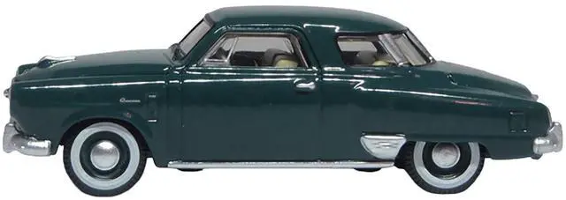 Alt view image 2 of 6 - 1950 Studebaker Champion Starlight Coupe Aqua Green 1/87 (HO) Scale Diecast Model Car by Oxford Diecast