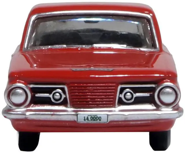 Alt view image 2 of 6 - 1965 Plymouth Barracuda Red 1/87 (HO) Scale Diecast Model Car by Oxford Diecast