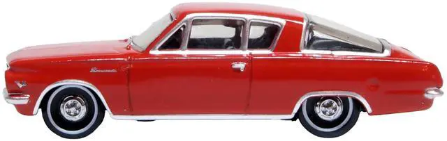 Alt view image 3 of 6 - 1965 Plymouth Barracuda Red 1/87 (HO) Scale Diecast Model Car by Oxford Diecast