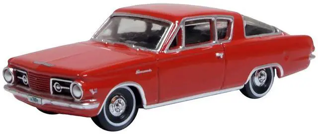 Alt view image 4 of 6 - 1965 Plymouth Barracuda Red 1/87 (HO) Scale Diecast Model Car by Oxford Diecast