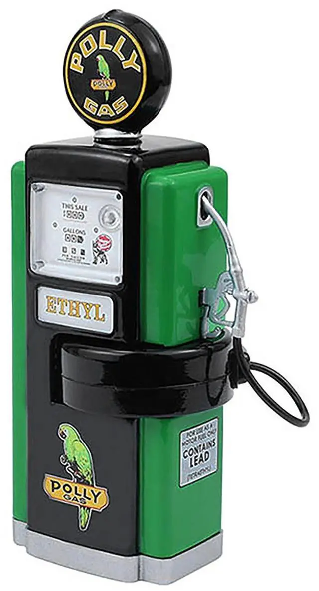 Alt view image 2 of 3 - 1948 Wayne 100-A Gas Pump "Polly Gas" Black and Green "Vintage Gas Pumps" Series 17 1/18 Diecast Replica by Greenlight