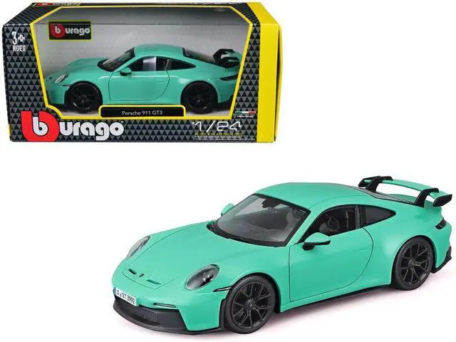 Alt view image 6 of 6 - Porsche 911 GT3 Light Green 1/24 Die cast Model Car by Bburago