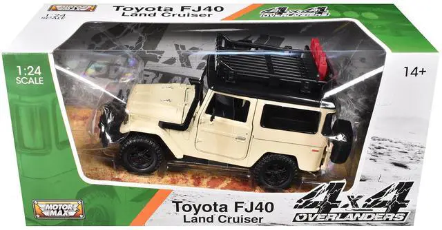 Main image of Toyota FJ40 Land Cruiser Beige "4x4 Overlanders" Series 1/24 Diecast Model by Motormax