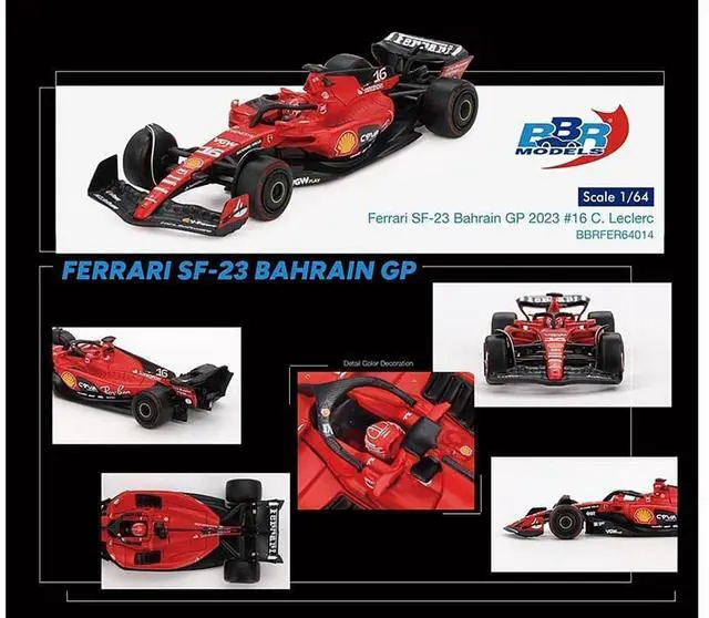 Alt view image 2 of 2 - Ferrari SF-23 #16 Charles Leclerc Formula One F1 "Bahrain GP" (2023) 1/64 Diecast Model Car by BBR
