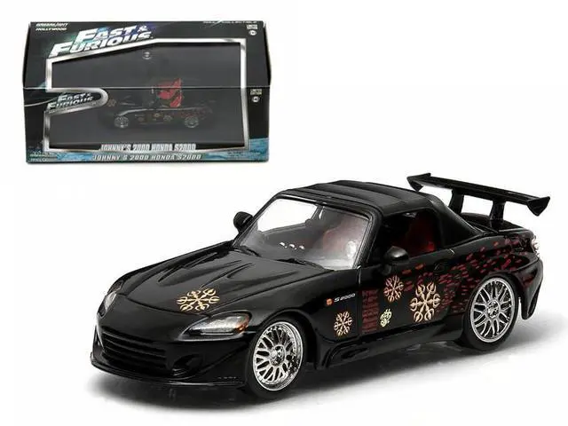 Main image of Johnny's 2000 Honda S2000 Black "The Fast and The Furious" Movie (2001) 1/43 Diecast Model Car by Greenlight