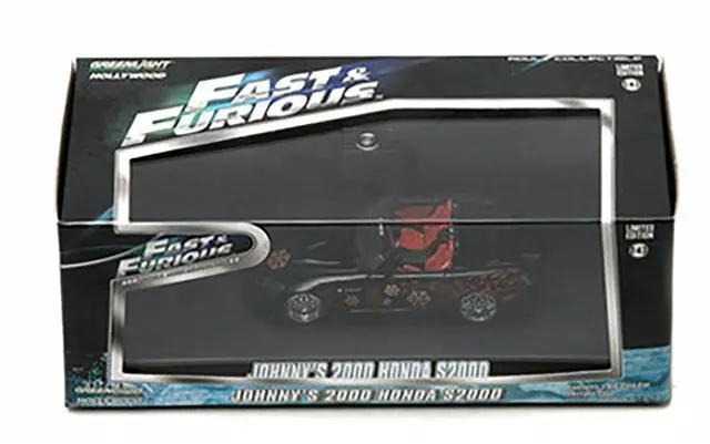 Alt view image 3 of 3 - Johnny's 2000 Honda S2000 Black "The Fast and The Furious" Movie (2001) 1/43 Diecast Model Car by Greenlight