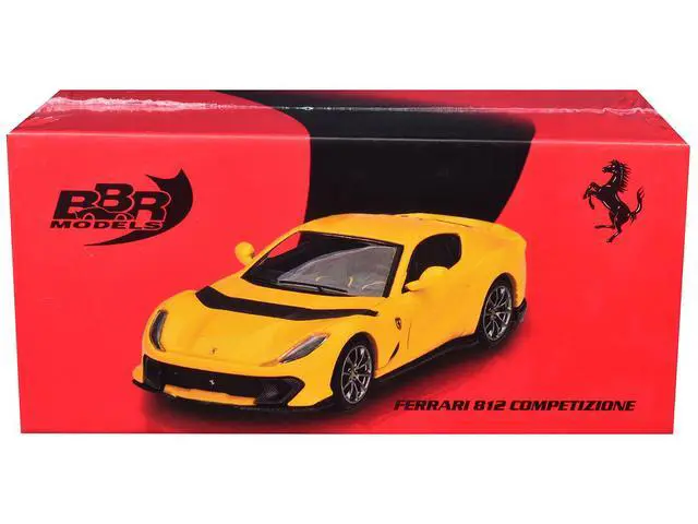 Alt view image 5 of 6 - Ferrari 812 Competizone Giallo Modena Yellow 1/64 Diecast Model Car by BBR