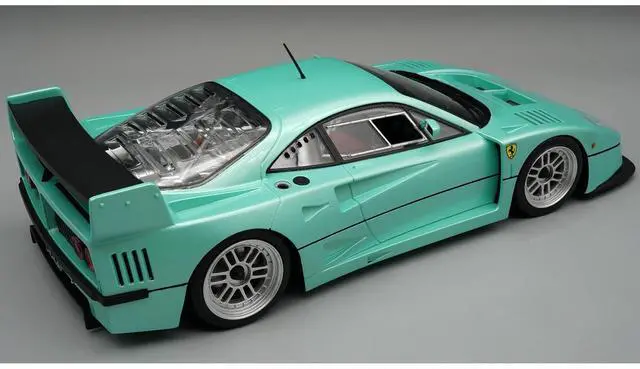 Alt view image 2 of 3 - 1996 Ferrari F40 LM "Press Version" Light Blue Metallic with Case "Mythos Series" Limited Ed 1/18 Model Car by Tecnomodel