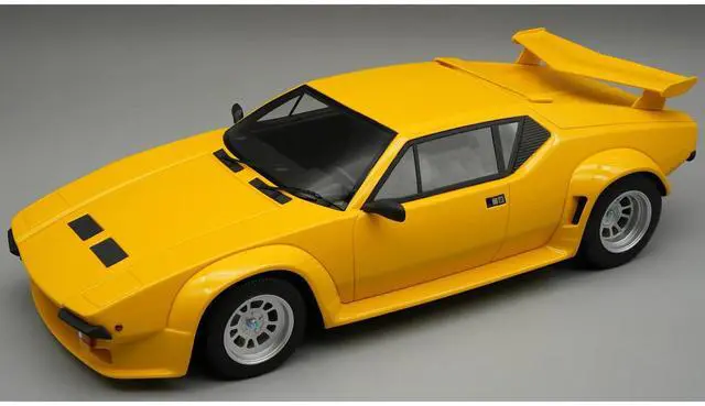 Main image of 1982 DeTomaso Pantera GT5 Giallo Pastello Yellow "Mythos Series" Limited Edition to 50 pieces 1/18 Model Car by Tecnomodel