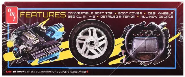 Alt view image 3 of 4 - Skill 2 Model Kit 1996 Chevrolet Camaro Z28 Convertible 1/25 Scale Model by AMT