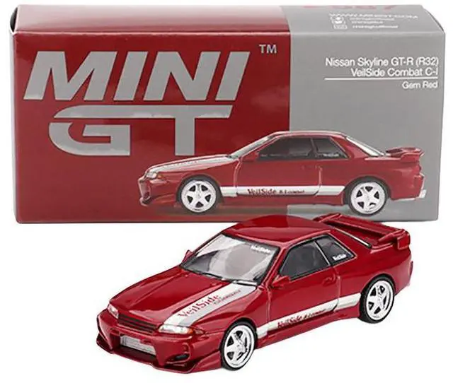Alt view image 5 of 6 - Nissan Skyline GT-R (R32) RHD "Veilside Combat C-I" Gem Red Metallic Limited Edition 1/64 Diecast Model Car by Mini GT