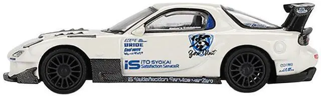 Alt view image 3 of 6 - Mazda RX-7 (FD3S) "Itosyoukai Rei-gouki with RE Amemiya" RHD White with Graphics Limited Ed 1/64 Diecast Model Car by Mini GT