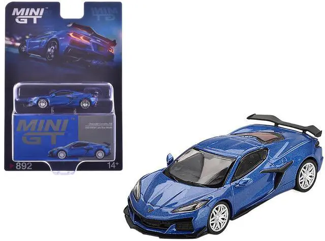 Main image of 2023 Chevrolet Corvette Z06 Elkhart Lake Blue Metallic Limited Edition 1/64 Diecast Model Car by Mini GT