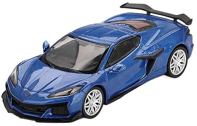 Alt view image 2 of 6 - 2023 Chevrolet Corvette Z06 Elkhart Lake Blue Metallic Limited Edition 1/64 Diecast Model Car by Mini GT