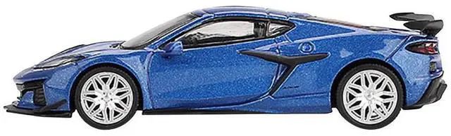 Alt view image 3 of 6 - 2023 Chevrolet Corvette Z06 Elkhart Lake Blue Metallic Limited Edition 1/64 Diecast Model Car by Mini GT