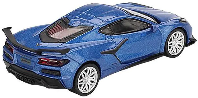 Alt view image 4 of 6 - 2023 Chevrolet Corvette Z06 Elkhart Lake Blue Metallic Limited Edition 1/64 Diecast Model Car by Mini GT