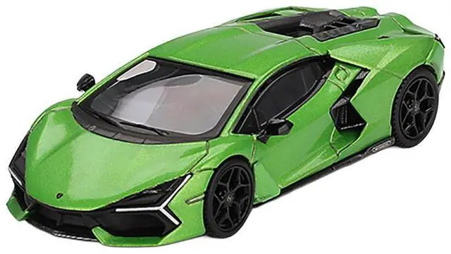 Alt view image 2 of 6 - Lamborghini Revuelto Verde Selvans Green Metallic Limited Edition 1/64 Diecast Model Car by Mini GT