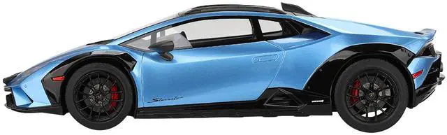 Alt view image 3 of 6 - Lamborghini Huracan Sterrato Blu Aegir Blue Metallic with Matt Black Top 1/18 Model Car by Top Speed