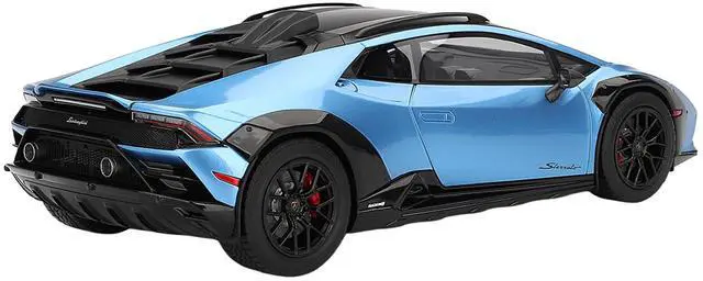 Alt view image 5 of 6 - Lamborghini Huracan Sterrato Blu Aegir Blue Metallic with Matt Black Top 1/18 Model Car by Top Speed