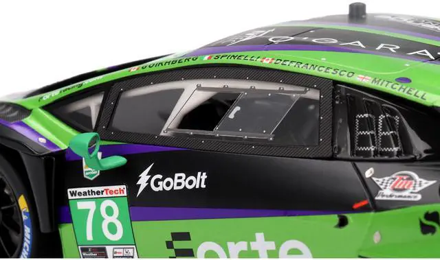 Alt view image 2 of 6 - Lamborghini Huracan GT3 EVO2 #78 "Forte Racing" IMSA "24 Hours of Daytona" (2024) 1/18 Model Car by Top Speed