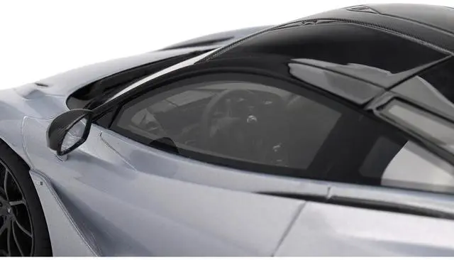 Alt view image 2 of 6 - McLaren 750S Ice Silver Metallic with Black Top 1/18 Model Car by Top Speed