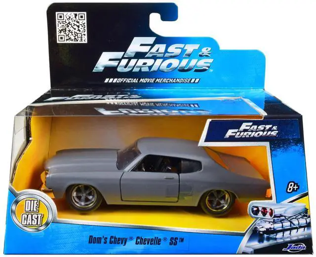 Alt view image 8 of 8 - Dom's Chevrolet Chevelle SS Primer Grey Fast & Furious" Movie 1:32 Diecast Model Car by Jada"