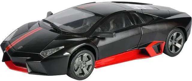 Alt view image 2 of 6 - Lamborghini Reventon Matt Black with Red Stripes "Satin Paint" Series 1/24 Diecast Model Car by Motormax