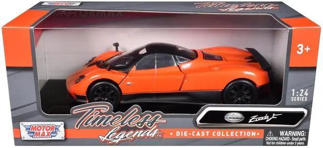 Main image of Pagani Zonda F Orange with Silver Wheels 1/24 Diecast Model Car by Motormax
