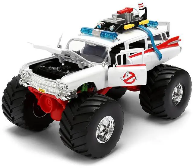 Alt view image 2 of 6 - 1959 Cadillac Ambulance Ecto-1 "Ghostbusters" (1984) Movie Monster Truck Version 1/24 Diecast Model Car by Jada