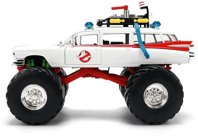 Alt view image 3 of 6 - 1959 Cadillac Ambulance Ecto-1 "Ghostbusters" (1984) Movie Monster Truck Version 1/24 Diecast Model Car by Jada