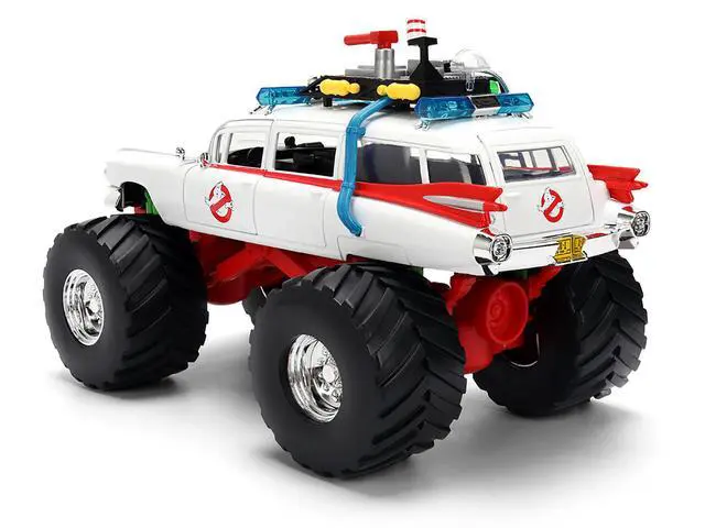 Alt view image 5 of 6 - 1959 Cadillac Ambulance Ecto-1 "Ghostbusters" (1984) Movie Monster Truck Version 1/24 Diecast Model Car by Jada
