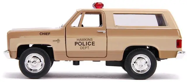 Alt view image 3 of 6 - Hopper's Chevrolet Blazer "Hawkins Police Dept." "Stranger Things" (2016) TV Series 1/32 Diecast Model Car by Jada