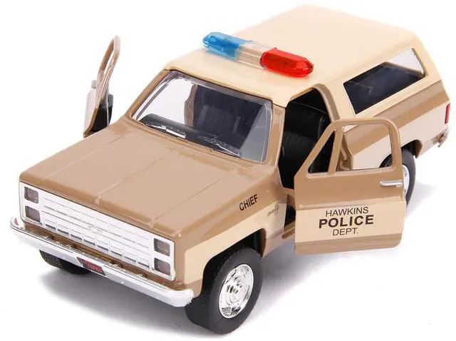 Alt view image 2 of 6 - Hopper's Chevrolet Blazer "Hawkins Police Dept." "Stranger Things" (2016) TV Series 1/32 Diecast Model Car by Jada