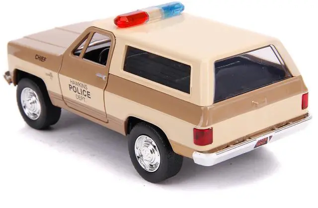 Alt view image 4 of 6 - Hopper's Chevrolet Blazer "Hawkins Police Dept." "Stranger Things" (2016) TV Series 1/32 Diecast Model Car by Jada