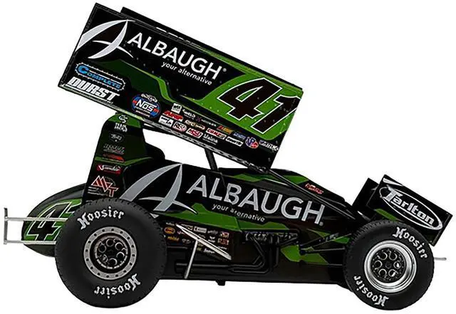 Alt view image 3 of 6 - Winged Sprint Car #41 Carson Macedo "Albaugh" Jason Johnson Racing (2025) 1/18 Diecast Model Car by ACME