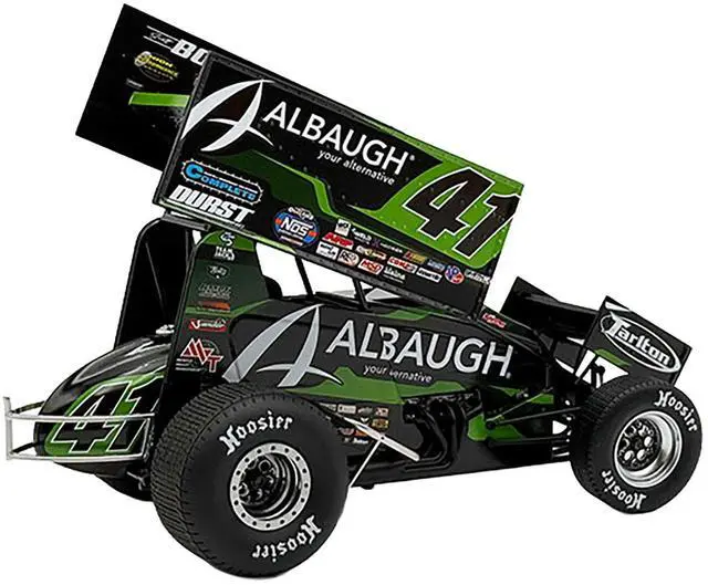 Alt view image 4 of 6 - Winged Sprint Car #41 Carson Macedo "Albaugh" Jason Johnson Racing (2025) 1/18 Diecast Model Car by ACME