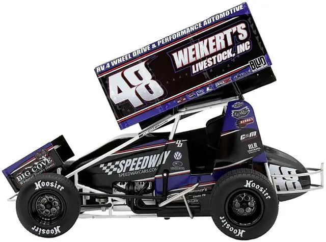 Alt view image 3 of 6 - Winged Sprint Car #48 "Weikert's Livestock - Speedway Cars" Gary Kauffman Racing (2025) 1/18 Diecast Model Car by ACME