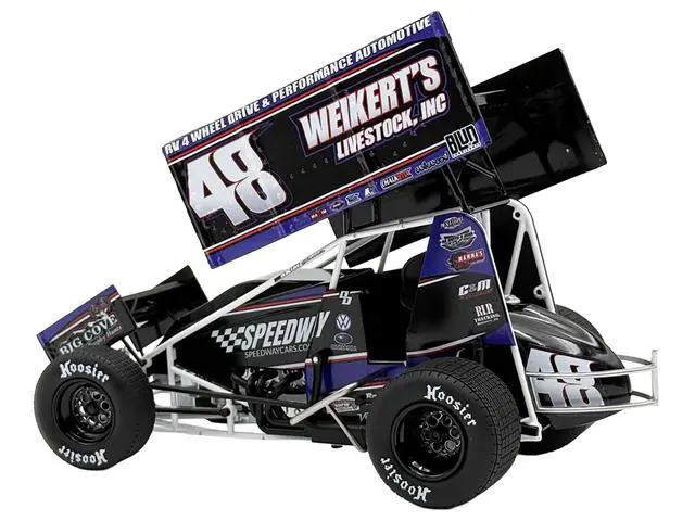 Alt view image 4 of 6 - Winged Sprint Car #48 "Weikert's Livestock - Speedway Cars" Gary Kauffman Racing (2025) 1/18 Diecast Model Car by ACME