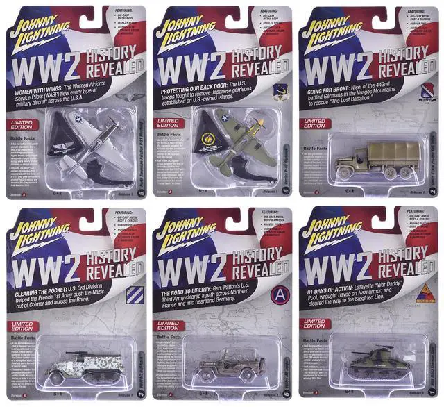 Alt view image 4 of 6 - "Military" Set A of 6 pieces 2024 Release 1 Limited Edition 1/64 Diecast Model Cars by Johnny Lightning