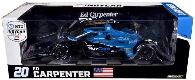 Alt view image 6 of 9 - Dallara IndyCar #20 Ed Carpenter "Guy Care" Ed Carpenter Racing "NTT IndyCar Series" (2024) 1/18 Die Cast Model Car by Greenlight