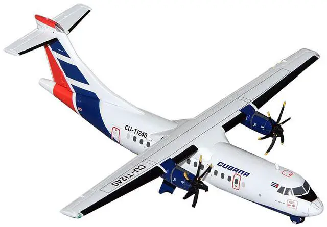 Alt view image 5 of 6 - ATR 42-500 Commercial Aircraft "Cubana" White with Blue and Red Tail "Gemini 200" Series 1/200 Diecast Model by GeminiJets