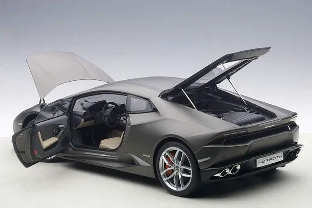 Alt view image 2 of 6 - Lamborghini Huracan LP610-4 Grigio Titans/Matt Grey 1/12 Model Car by Autoart