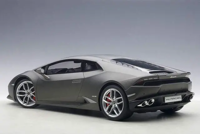Alt view image 6 of 6 - Lamborghini Huracan LP610-4 Grigio Titans/Matt Grey 1/12 Model Car by Autoart