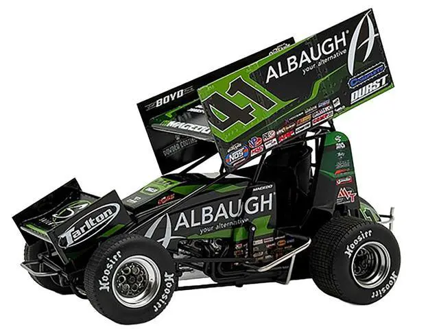 Alt view image 5 of 6 - Winged Sprint Car #41 Carson Macedo "Albaugh" Jason Johnson Racing (2025) 1/18 Diecast Model Car by ACME