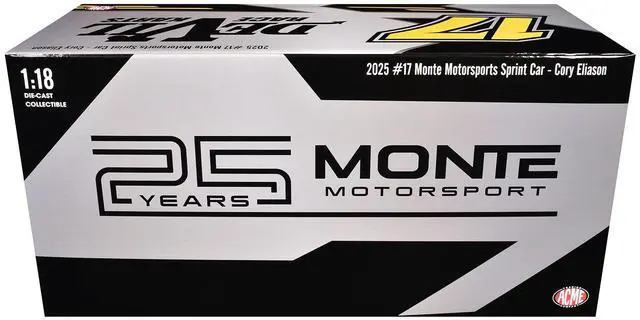 Alt view image 6 of 6 - Winged Sprint Car #17 Cory Eliason "Devil Race Karts" Monte Motorsports (2025) 1/18 Diecast Model Car by ACME