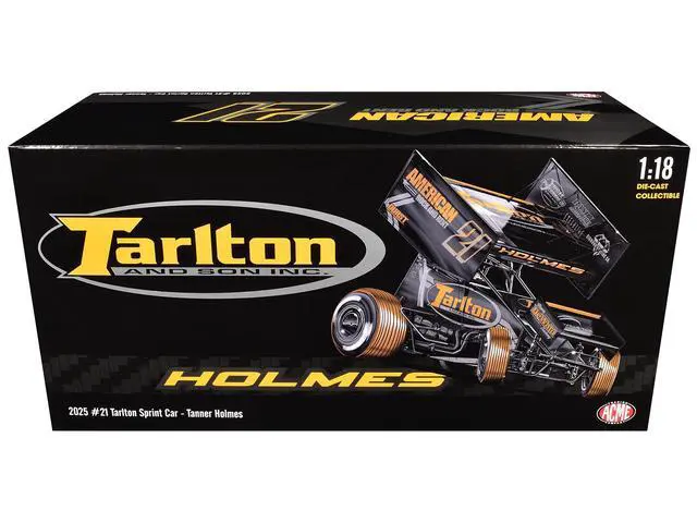 Alt view image 6 of 6 - Winged Sprint Car #21 Tanner Holmes "Tarlton - American Rock and Rent" (2025) 1/18 Diecast Model Car by ACME