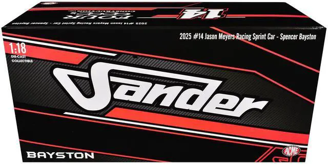 Alt view image 6 of 6 - Winged Sprint Car #14 "Four CCCC's Construction - Sander" Jason Meyers Racing (2025) 1/18 Diecast Model Car by ACME