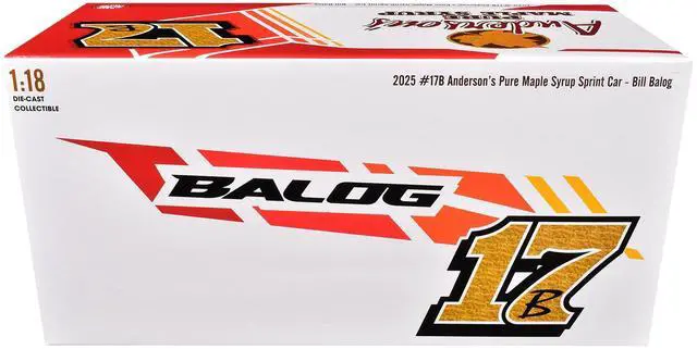 Alt view image 6 of 6 - Winged Sprint Car #17B Bill Balog "Anderson's Pure Maple Syrup" (2025) 1/18 Diecast Model Car by ACME