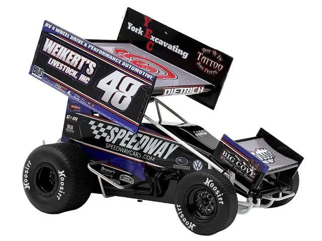 Alt view image 5 of 6 - Winged Sprint Car #48 "Weikert's Livestock - Speedway Cars" Gary Kauffman Racing (2025) 1/18 Diecast Model Car by ACME
