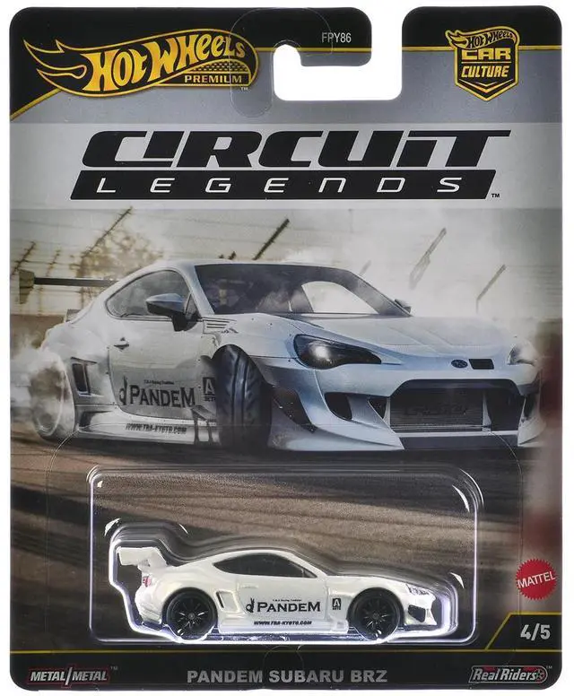 Alt view image 5 of 6 - Subaru BRZ Pandem RHD (Right Hand Drive) White Metallic "Circuit Legends" Series Diecast Model Car by Hot Wheels